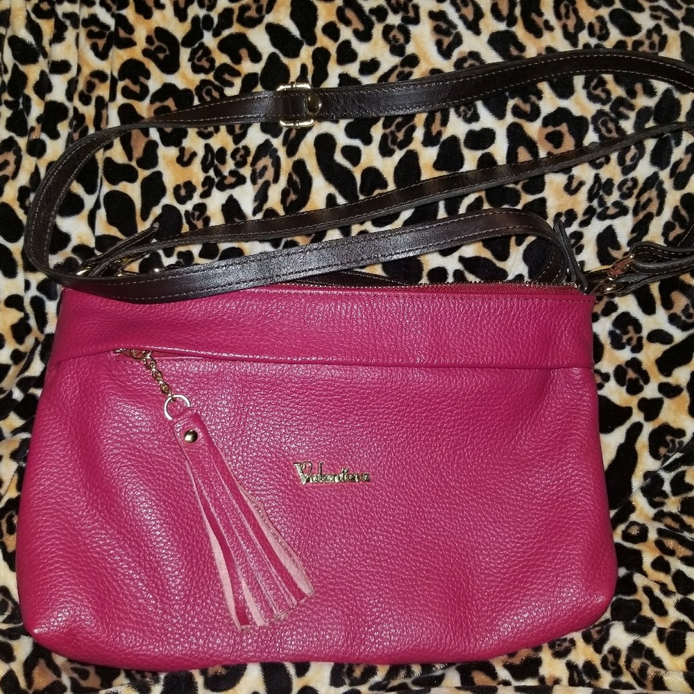 Valentina made in Italy Burgandy Purse